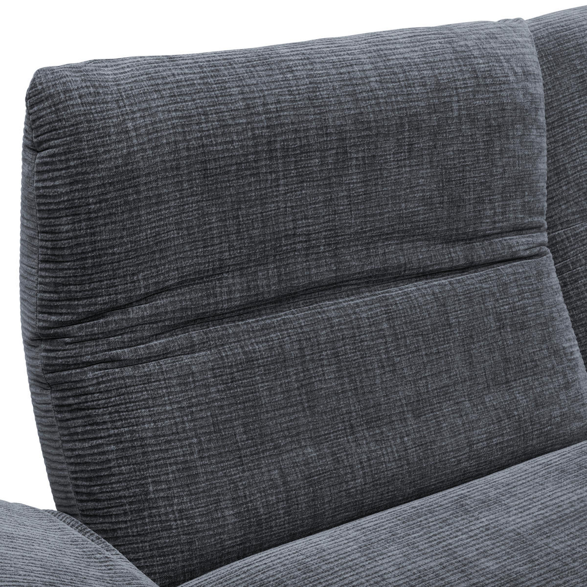 ECKSOFA  in Flachgewebe Dunkelgrau  209/277 cm  - Edelstahlfarben/Dunkelgrau, Design, Textil/Metall (209/277cm) - Koinor