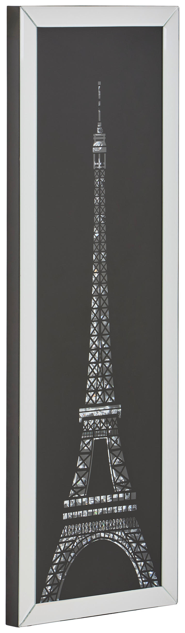 Mid.you Wandspiegel Klar, Schwarz 30.5x90.5x3.5 cm