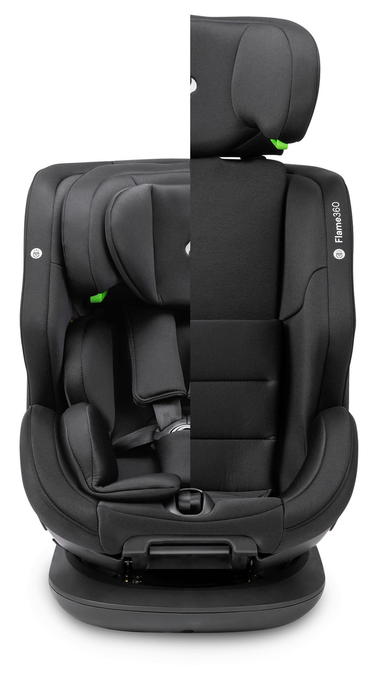 REBOARDER-KINDERSITZ FLAME360 ISOFIX  - Schwarz, Basics, Kunststoff/Textil (44/58/48cm) - Osann