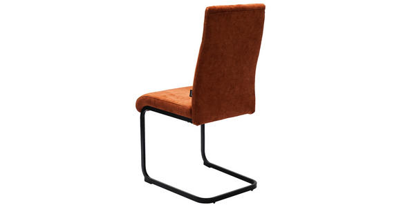 SCHWINGSTUHL in Eisen Webstoff - Rostfarben/Schwarz, Design, Textil/Metall (45/92/62cm) - Novel