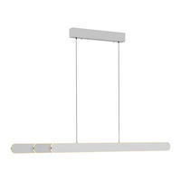 LED-PENDELLEUCHTE 160/5,5/180 cm  - Weiß, Design, Kunststoff/Metall (160/5,5/180cm) - Schöner Wohnen