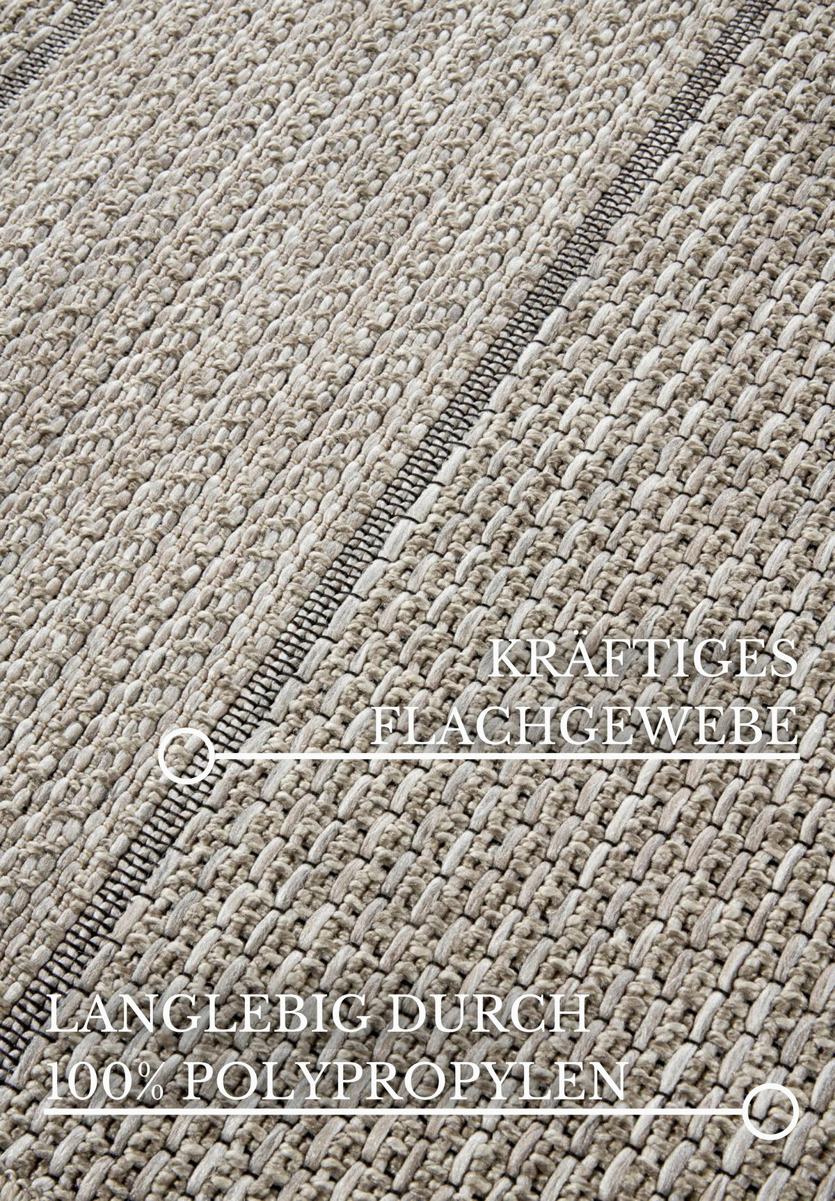 OUTDOORTEPPICH  für Terrasse und Balkon 155/230 cm Kollektion 1836 Hellbraun  - Hellbraun, Design, Kunststoff/Textil (155/230cm) - Villeroy & Boch