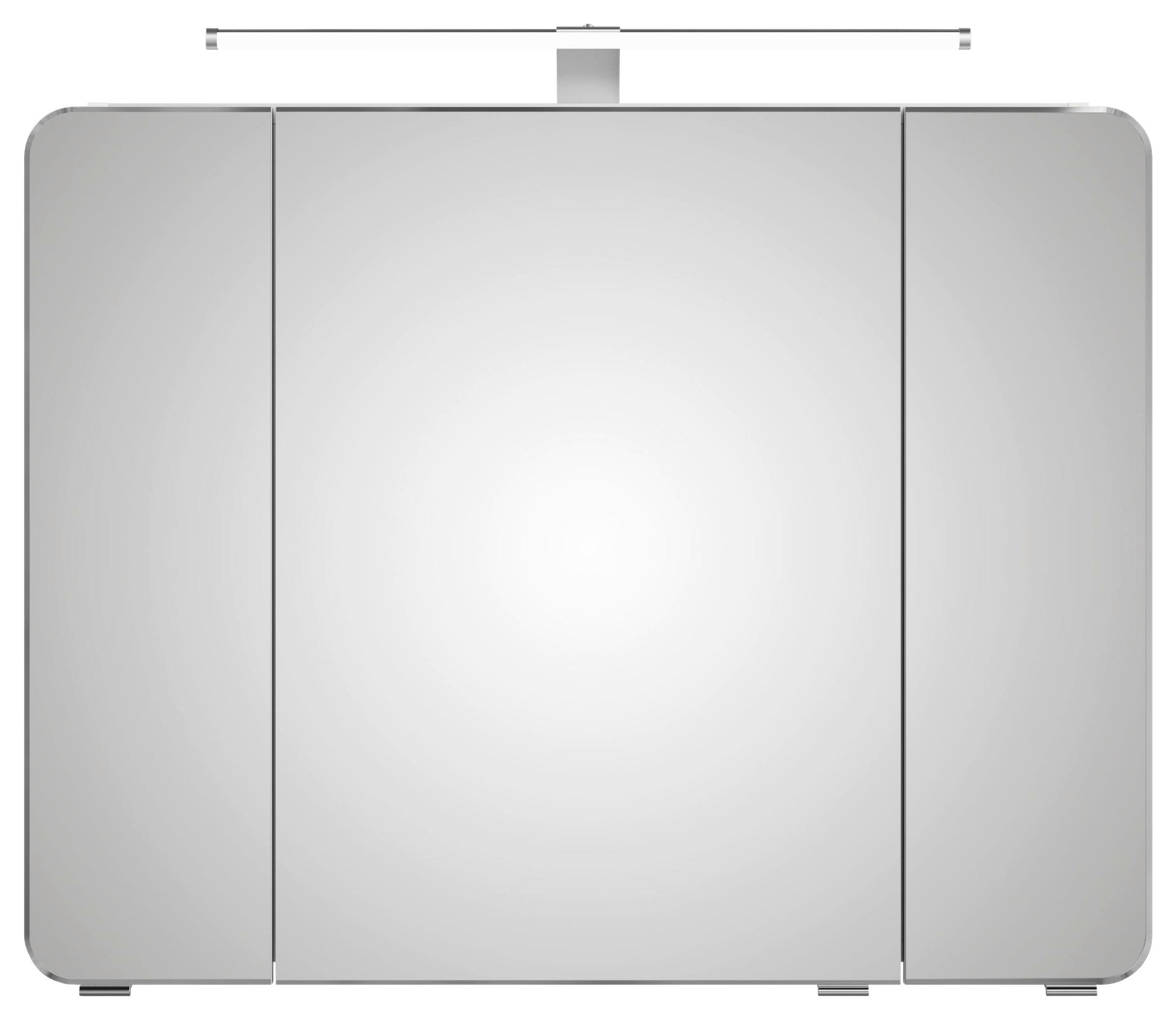 SPIEGELSCHRANK 90/72/17 cm  - Weiß, Basics, Glas/Holzwerkstoff (90/72/17cm) - Sadena