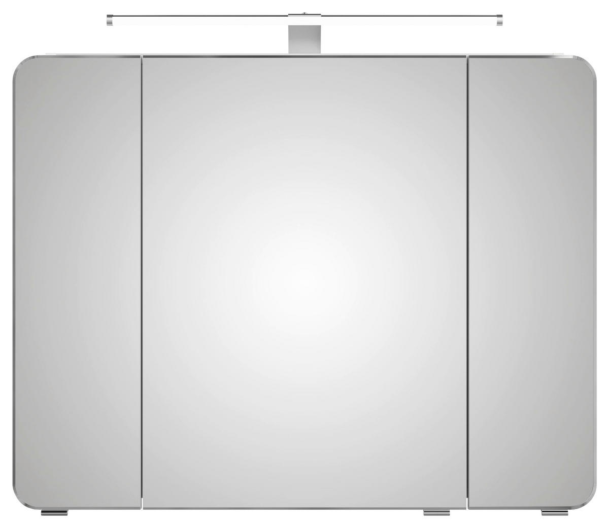 SPIEGELSCHRANK 90/72/17 cm  - Weiß, Basics, Glas/Holzwerkstoff (90/72/17cm) - Sadena