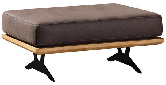 WOHNLANDSCHAFT in Textil Braun - Schwarz/Braun, Natur, Textil/Metall (170/326cm) - Valnatura