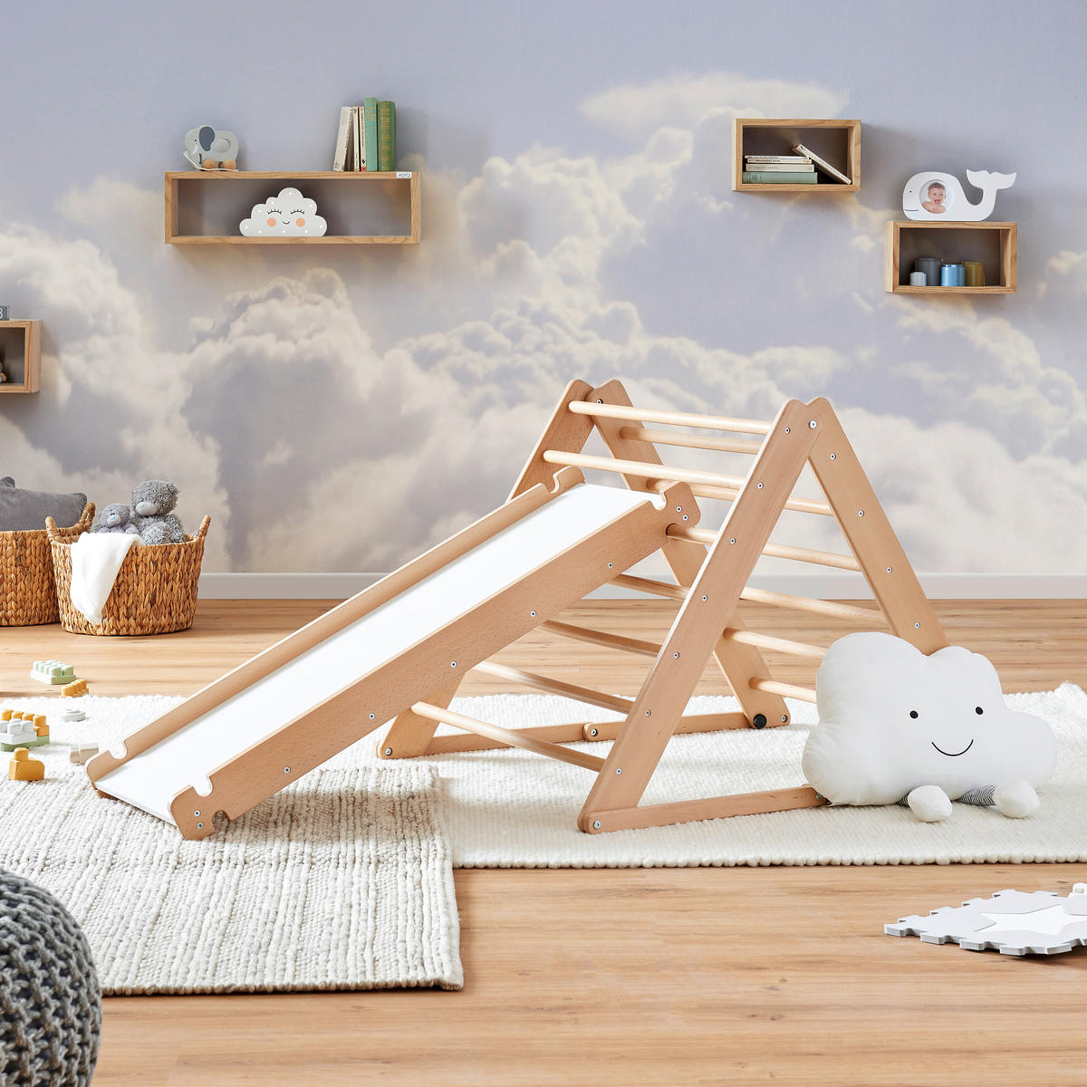 KLETTERDREIECK - Naturfarben, Basics, Holz (80/91/73cm) - Jimmylee