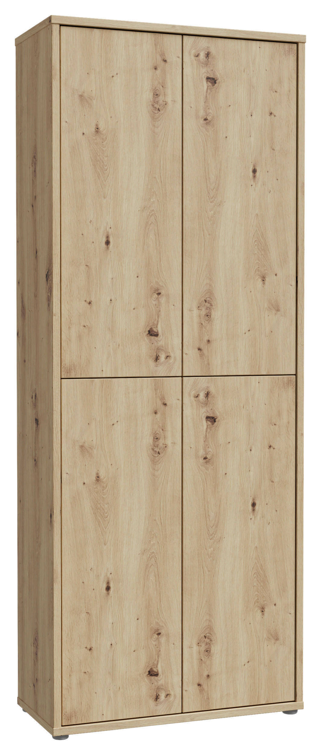 SCHUHSCHRANK Eiche Artisan  - Eiche Artisan/Grau, Basics, Holzwerkstoff/Kunststoff (75/192/35cm) - Xora