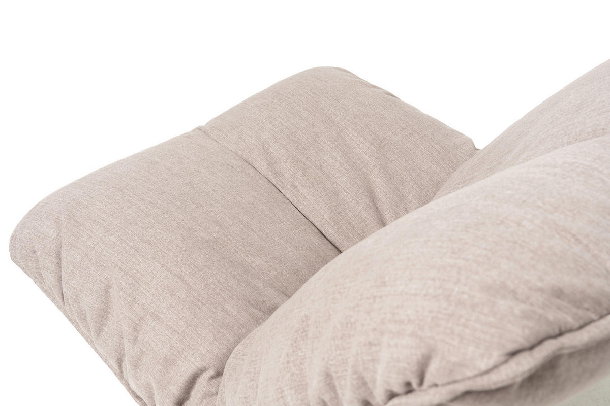 SESSEL in Flachgewebe Taupe  - Taupe/Schwarz, MODERN, Textil/Metall (86/92/99cm) - Designwerk