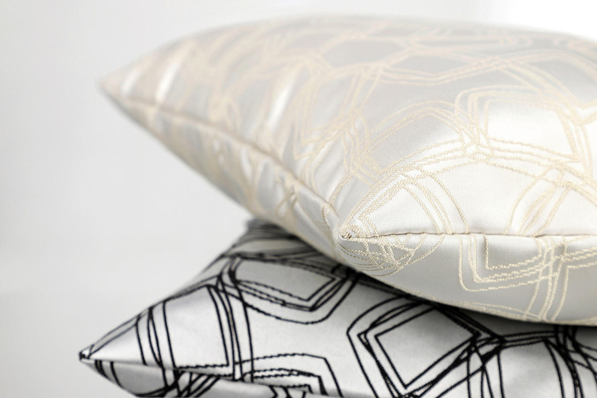 KISSENHÜLLE SW-Turn weiß 58/38 cm  - Creme/Weiß, Design, Kunststoff (58/38cm) - Schöner Wohnen
