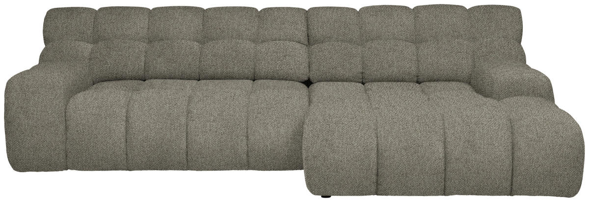 ECKSOFA in Webstoff Graubraun  - Graubraun/Schwarz, Modern, Kunststoff/Textil (297/180cm) - Welnova