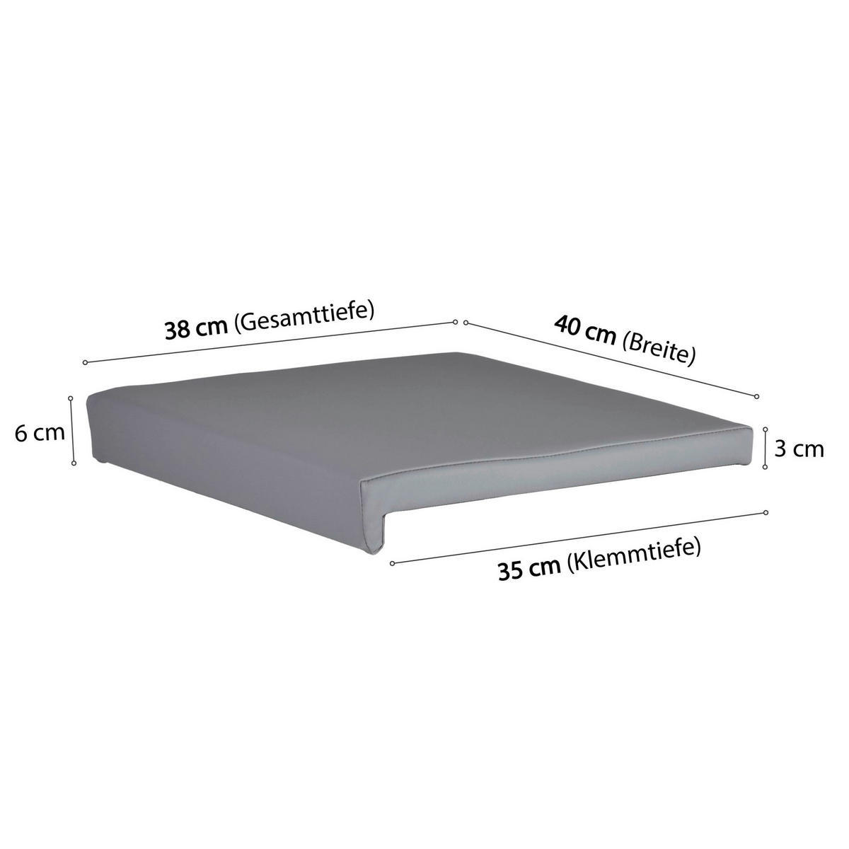 KLEMMKISSEN 2er Set 40/35/38/5/8 cm  - Basics (40/35/38/5/8cm)