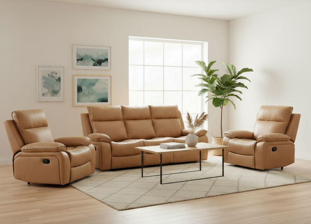 3-SITZER-SOFA Mikrofaser Cappuccino  - Schwarz/Cappuccino, Design, Holz/Kunststoff (215/101/97cm) - Livetastic