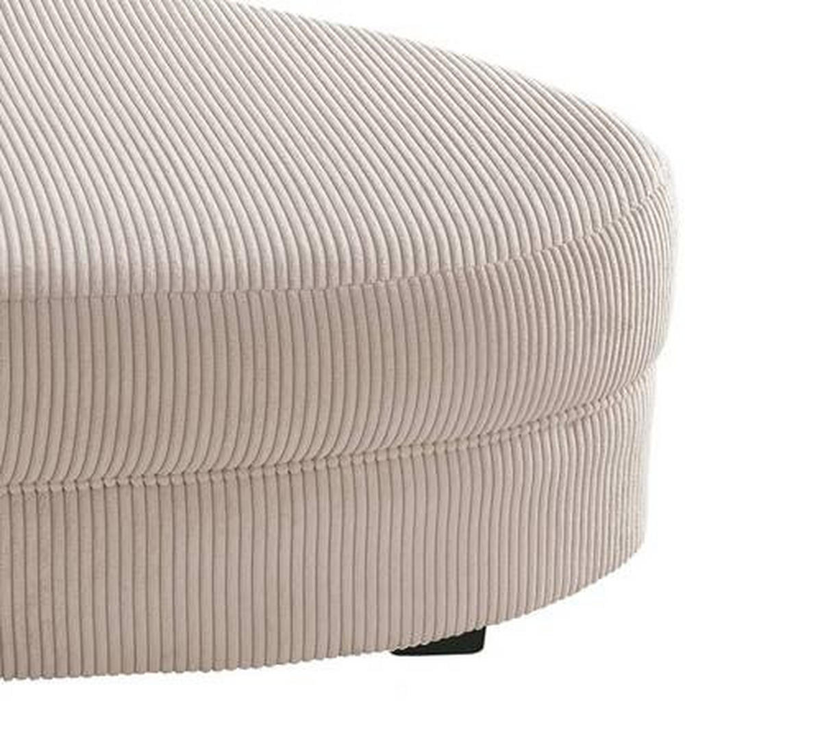HOCKER in Textil Beige  - Beige/Schwarz, Design, Kunststoff/Textil (150/38/96cm) - Livetastic