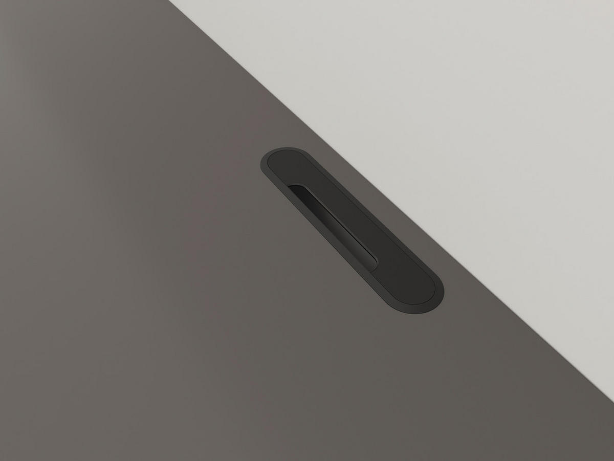 NÍZKÁ KOMODA, antracitová, 120/36,7/45 cm - antracitová, Design, kompozitní dřevo (120/36,7/45cm) - Hom`in