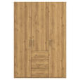 DREHTÜRENSCHRANK in Eichefarben - Eichefarben/Silberfarben, Design, Holzwerkstoff/Kunststoff (151/223/60cm) - Novel