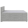 BOXSPRINGBETT 140/200 cm  in Hellgrau  - Hellgrau/Schwarz, KONVENTIONELL, Kunststoff/Textil (140/200cm) - Carryhome