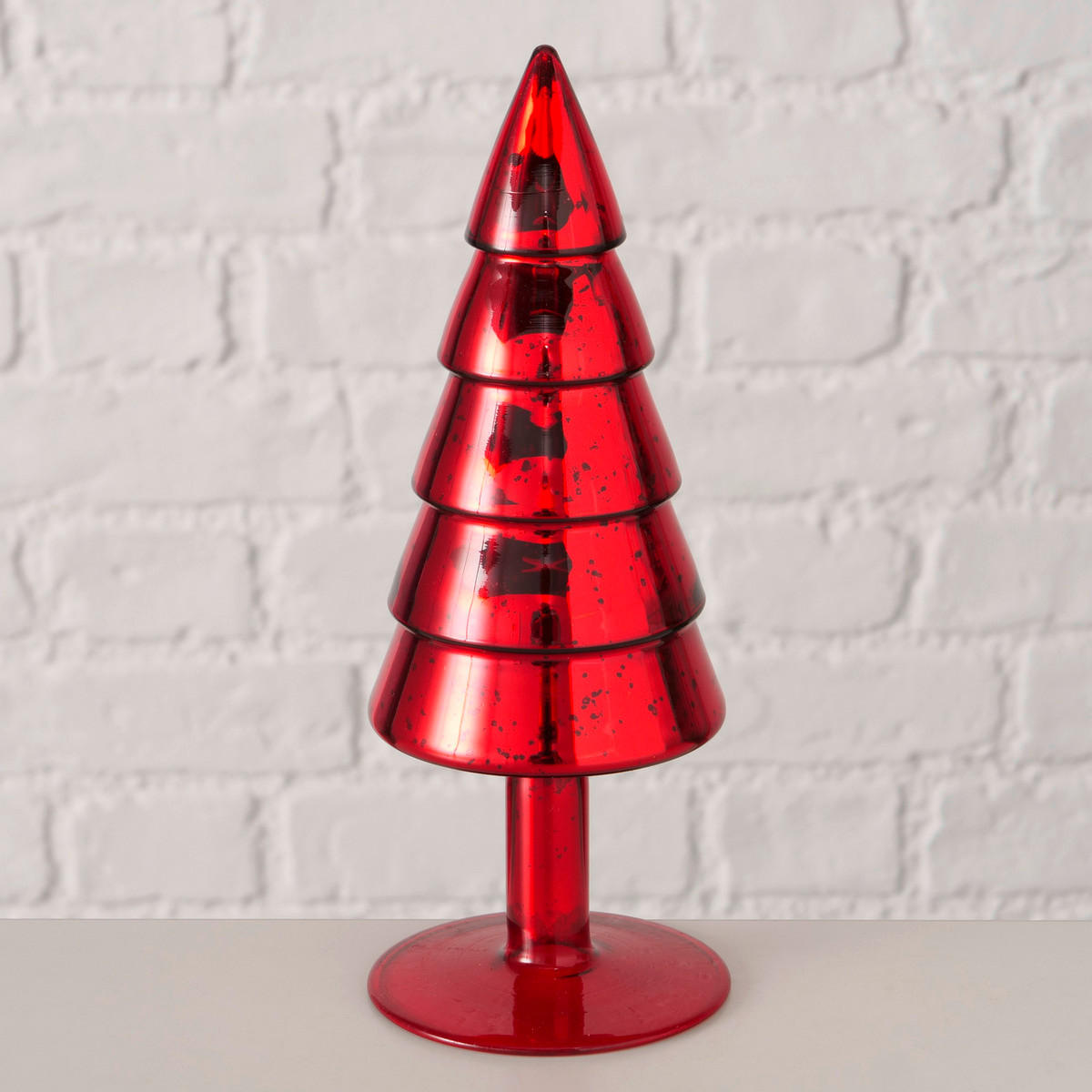 DEKOBAUM  - Rot, Basics, Glas (8/21cm) - X-Mas