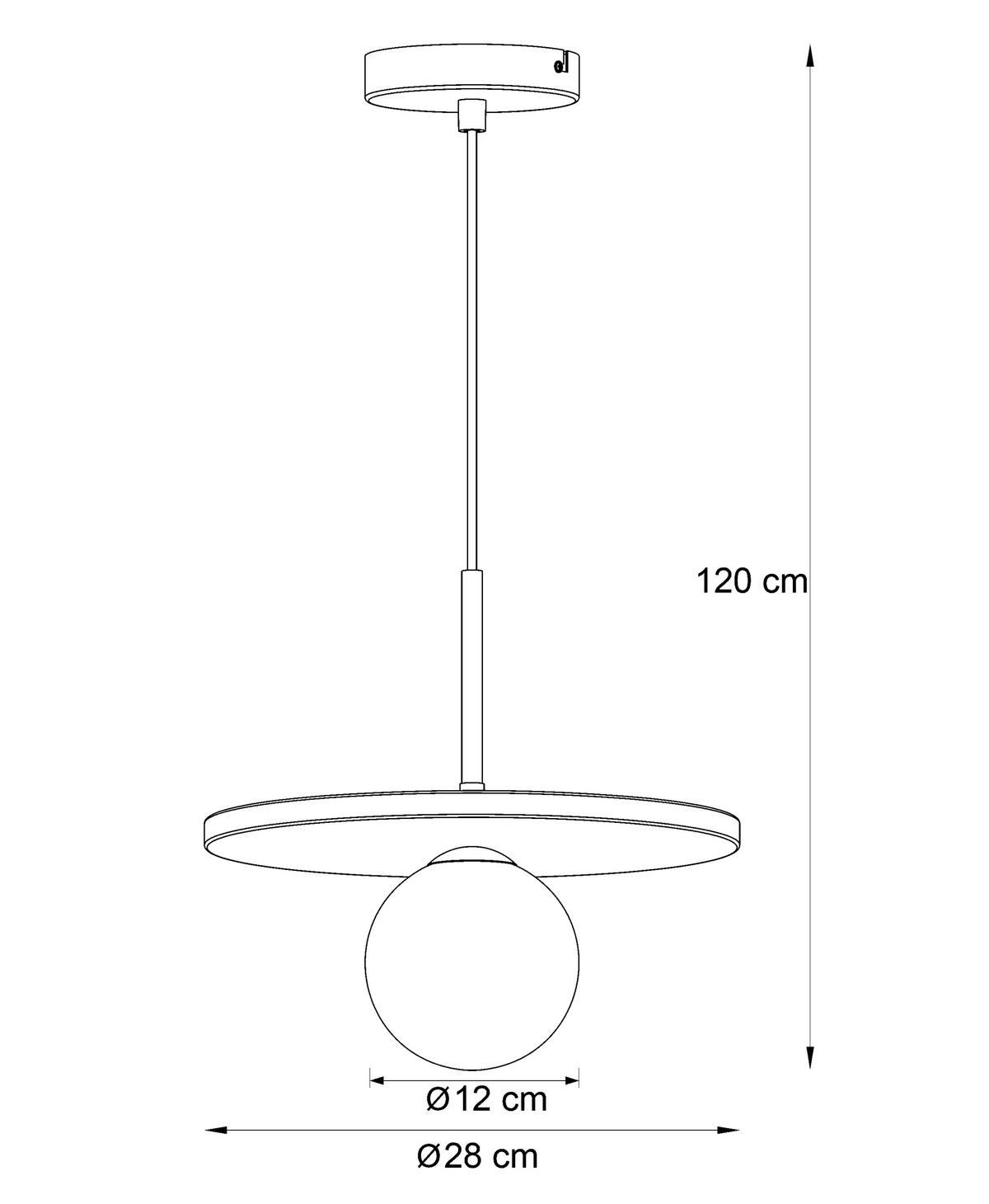 HÄNGELEUCHTE 28/132 cm   - Weiß, Design, Glas/Stein (28/132cm) - Collet's Monde