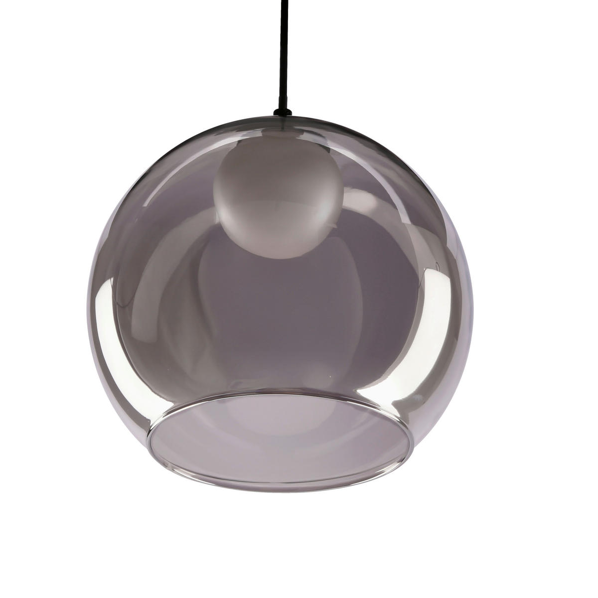 PENDELLEUCHTE 23/23/100 cm  - Schwarz/Weiß, Design, Glas/Metall (23/23/100cm)