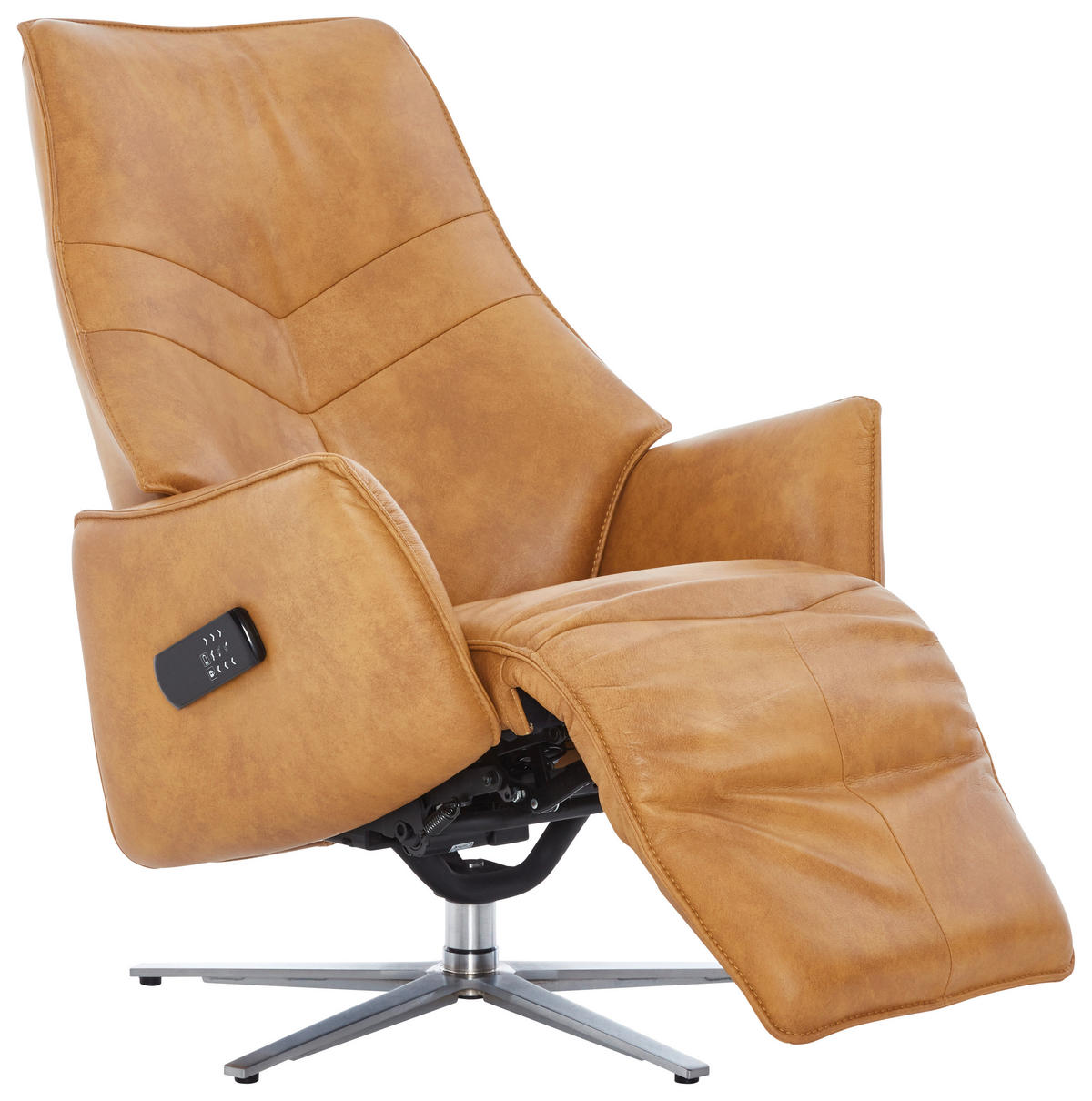 RELAXSESSEL Leder Currygelb  - Currygelb, Design, Leder/Metall (74/109/82cm) - Himolla