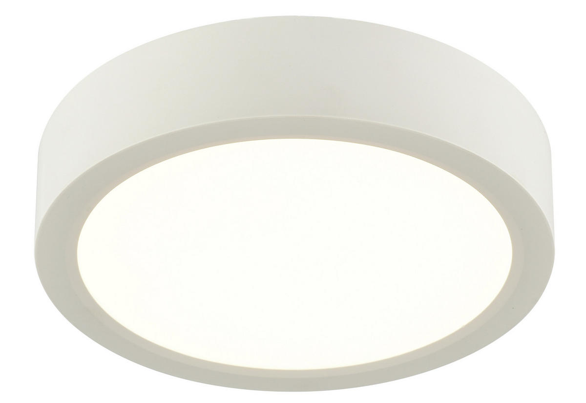STROPNÍ LED SVÍTIDLO, 17/3,6 cm  - bílá, Konvenční, plast (17/3,6cm) - Boxxx