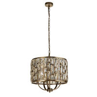 HÄNGLAMPA Bijou 44/42.5-150 cm  - champagne, Modern, metall/glas (44/42.5-150cm)