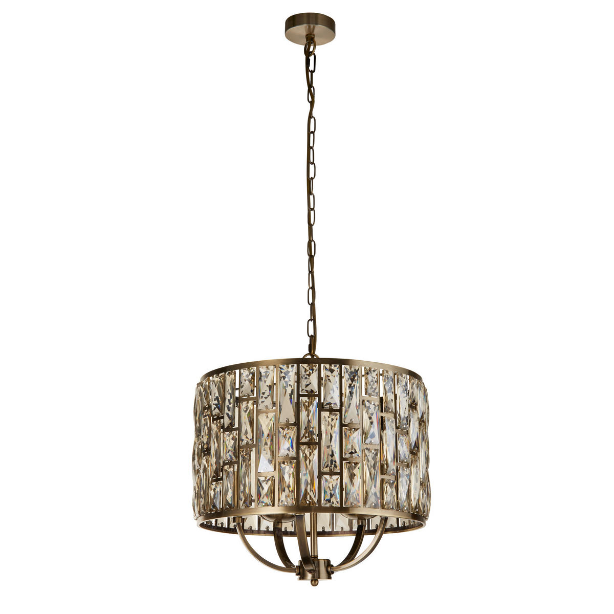 HÄNGLAMPA Bijou 44/42.5-150 cm  - champagne, Modern, metall/glas (44/42.5-150cm)