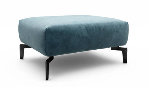 HOCKER in Textil Blau  - Blau/Schwarz, Design, Textil/Metall (90/70/46cm) - SENSOO