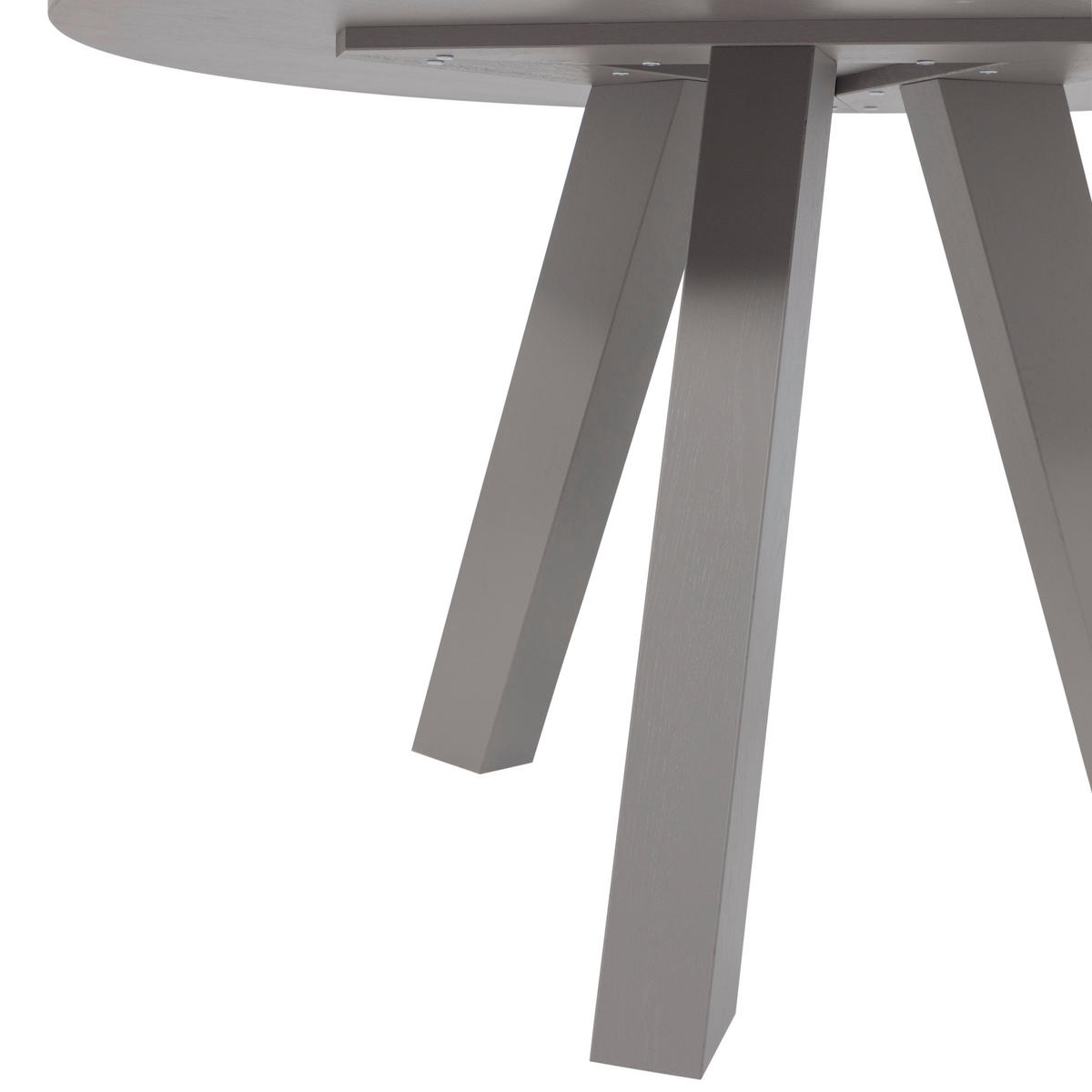 ESSTISCH 129/129/75 cm Echtholz  Holz rund Grau  - Grau, MODERN, Holz (129/129/75cm) - Livetastic