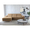 ECKSOFA in Mikrofaser Sandfarben  - Sandfarben/Silberfarben, Konventionell, Textil/Metall (259/82/182cm) - Trendmanufaktur