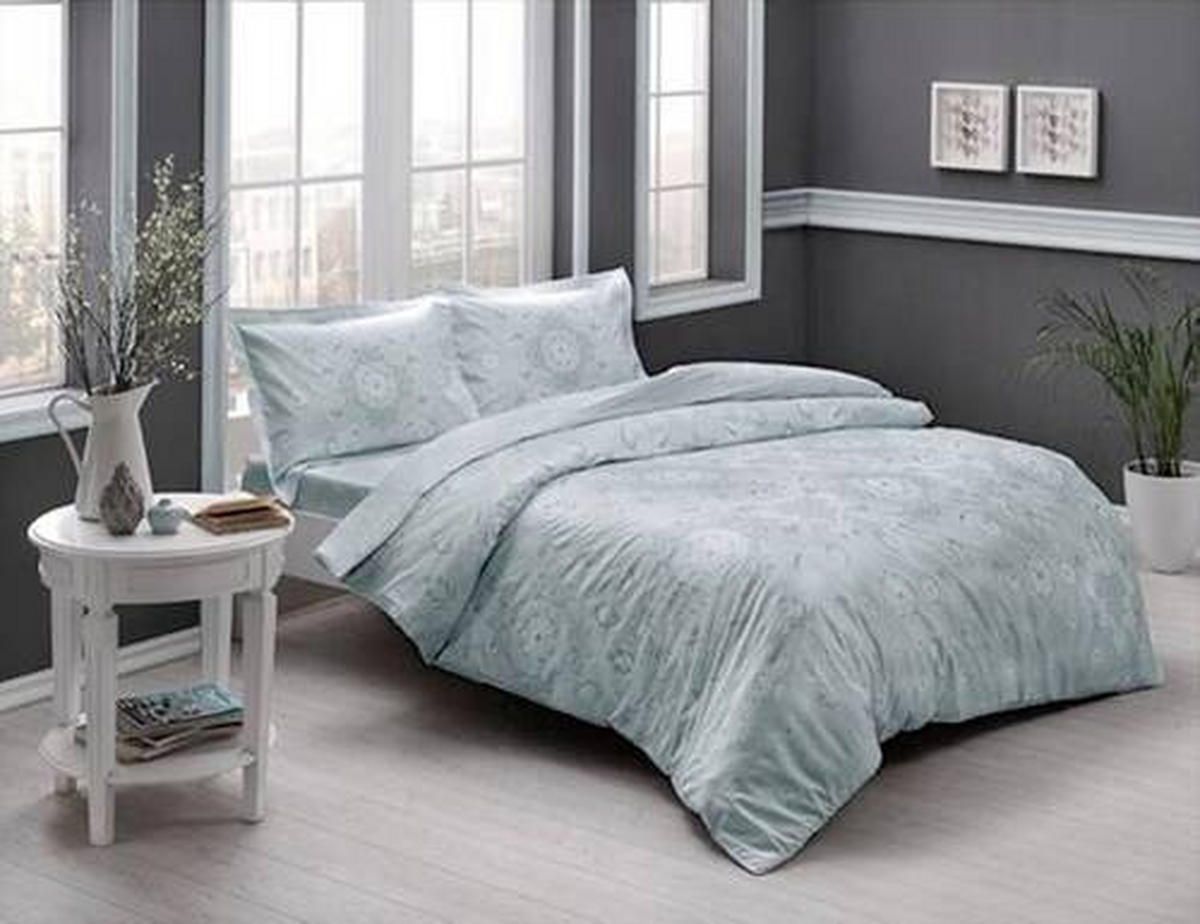 LENJERIE DE PAT 230/260 cm  - verde mentă, Basics, textil (230/260cm)