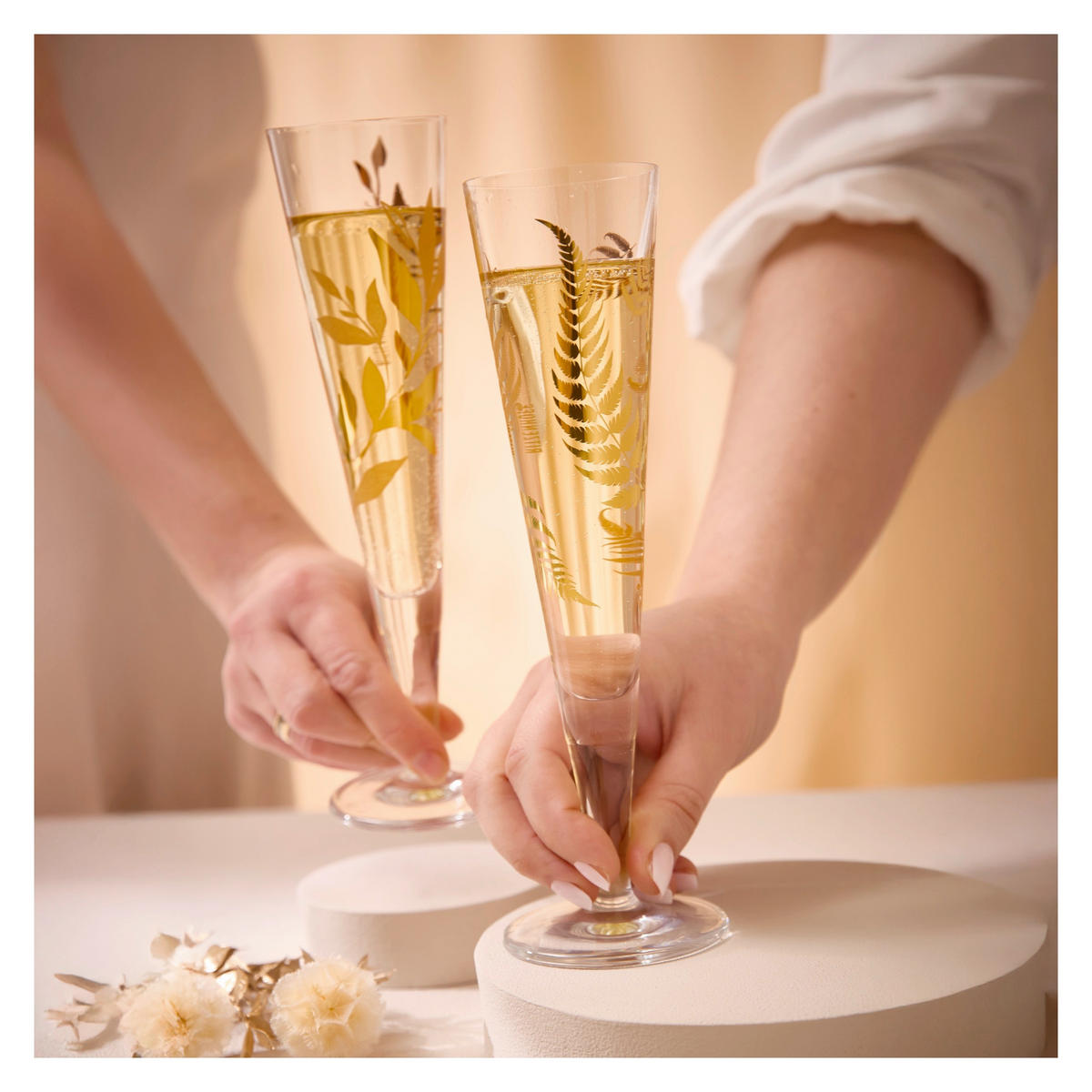 CHAMPAGNERGLAS 205 ml  - Transparent/Goldfarben, Design, Glas (7.2/24.0cm) - Ritzenhoff