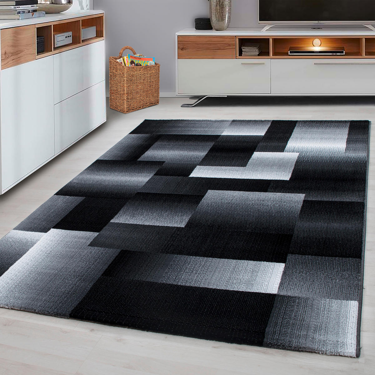 FLACHWEBETEPPICH 240/340 cm Miami Schwarz  - Schwarz, Design, Textil (240/340cm) - Novel