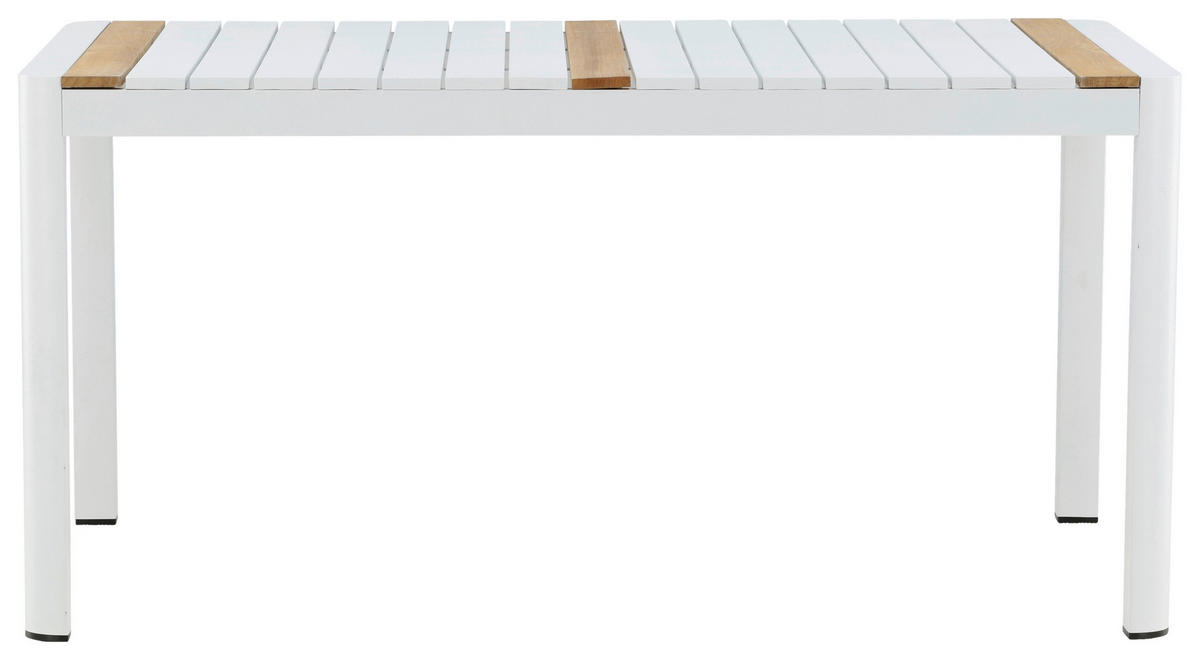 GARTENTISCH 90/75/150 cm  - Weiß, KONVENTIONELL, Holz/Metall (90/75/150cm) - Gardenson