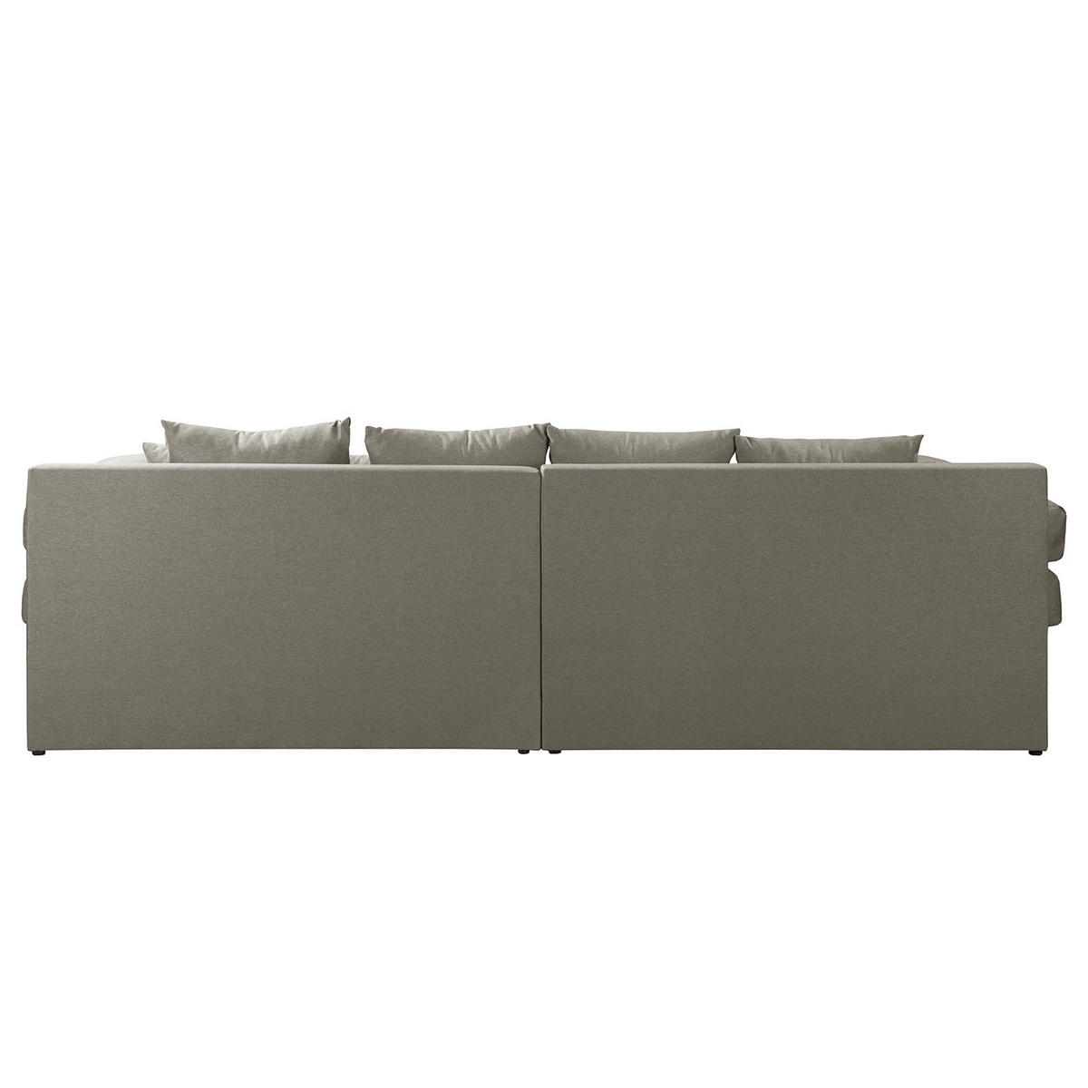 ECKSOFA Naomi Taupe Mikrofaser Rückenkissen  - Taupe/Schwarz, Design, Kunststoff/Textil (284/243cm) - P & B