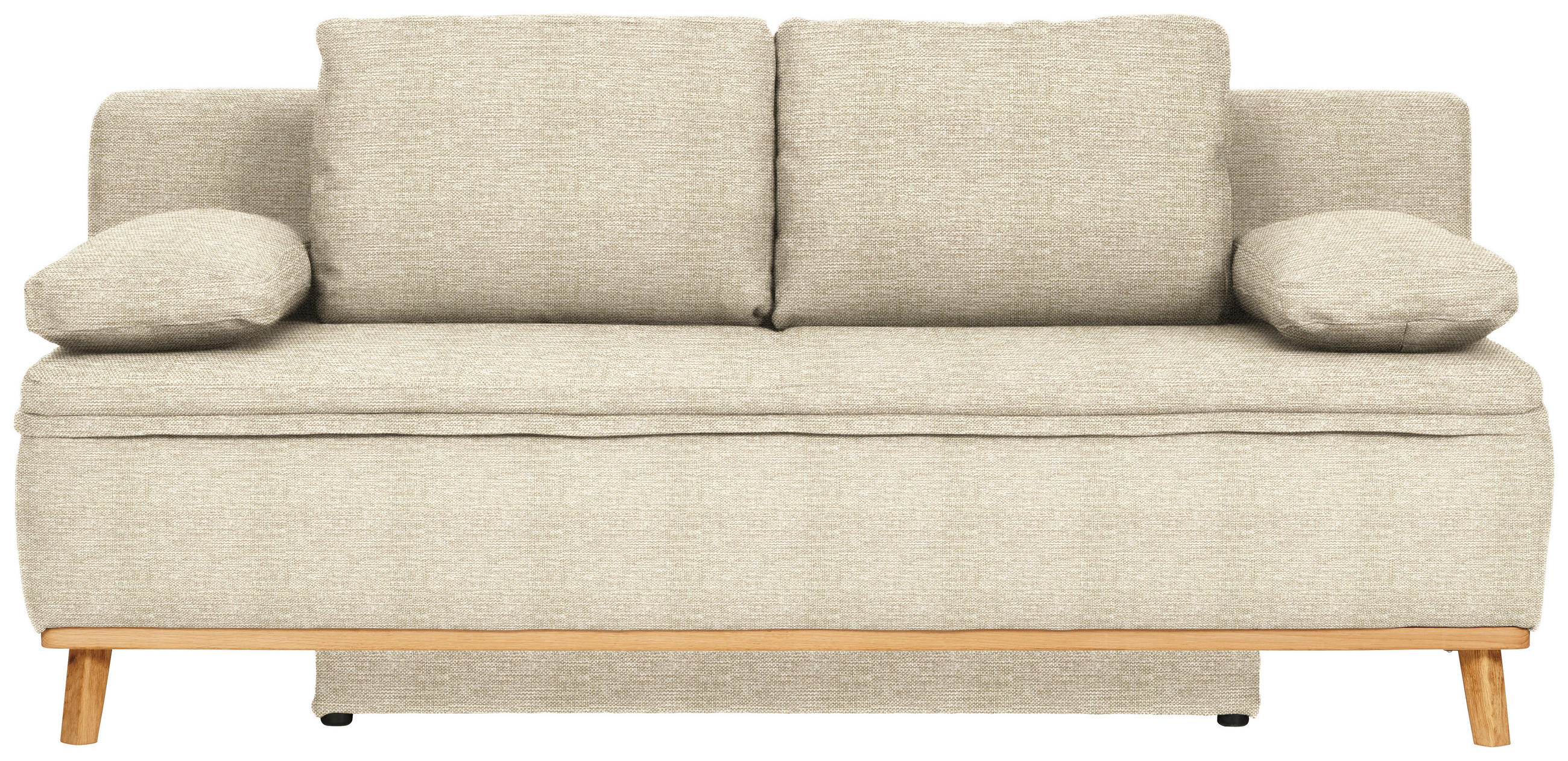 SCHLAFSOFA in Webstoff Beige  - Beige/Naturfarben, KONVENTIONELL, Holz/Textil (203/95/96cm) - Venda