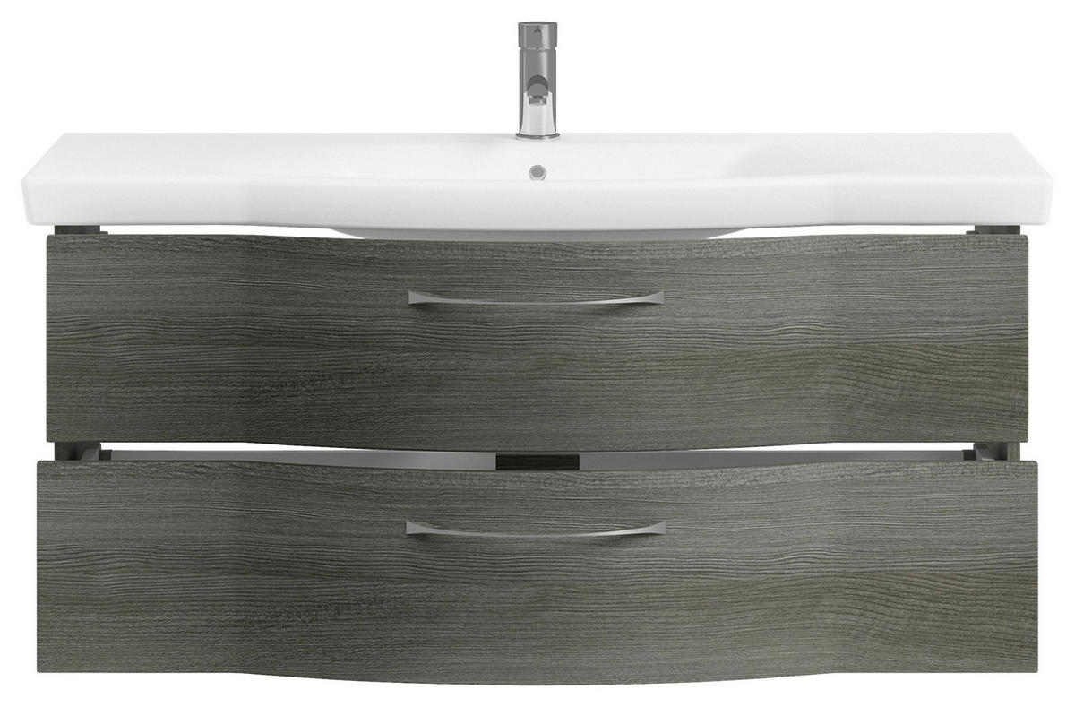 WASCHTISCHKOMBI 122 cm  - Chromfarben/Graphitfarben, KONVENTIONELL, Keramik/Holzwerkstoff (122cm) - Pelipal