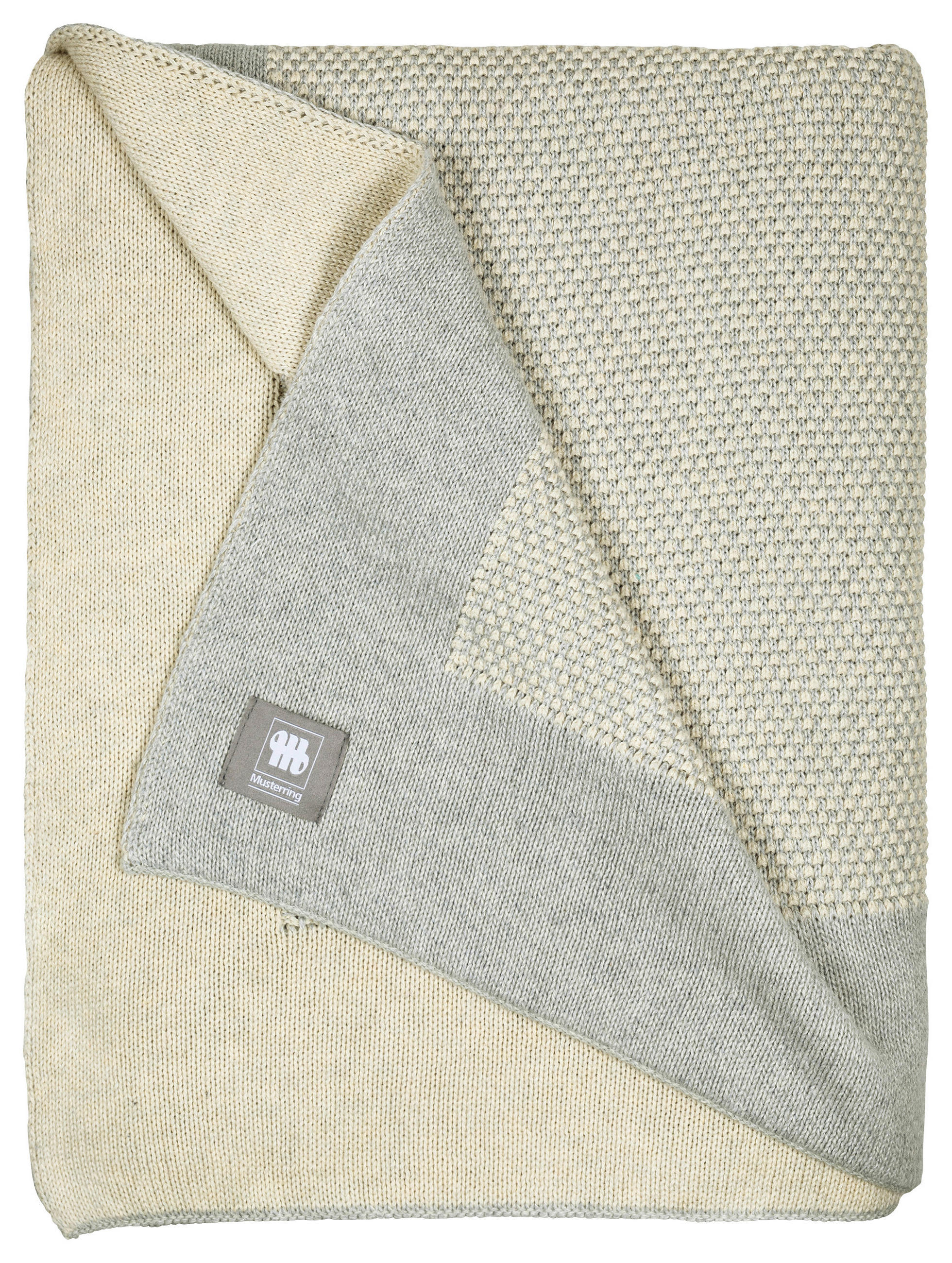PLAID MR-KNIT 130/170 cm  - Beige/Grau, Design, Textil (130/170cm) - Musterring