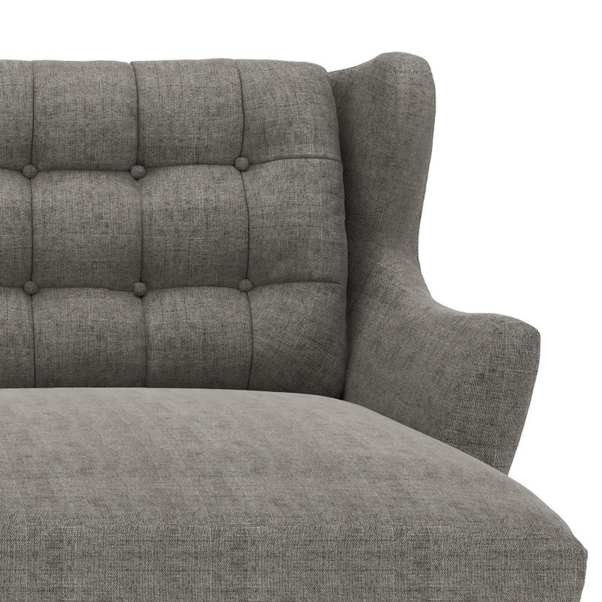 ECKSOFA in Webstoff Dunkelgrau  - Eichefarben/Dunkelgrau, Konventionell, Holz/Textil (173/107/250cm) - Trendmanufaktur