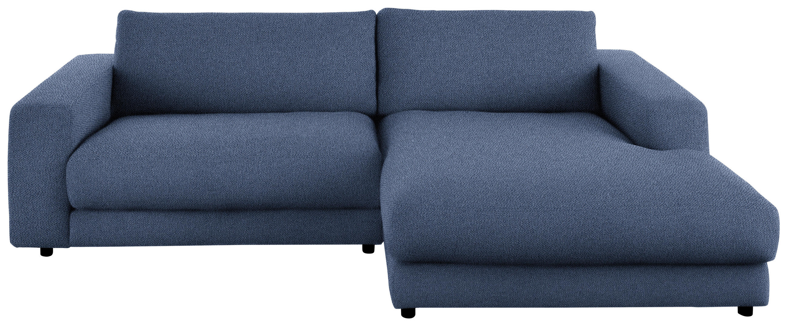 ECKSOFA in Flachgewebe Blau  - Blau/Schwarz, Design, Kunststoff/Textil (270/190cm) - Lomoco