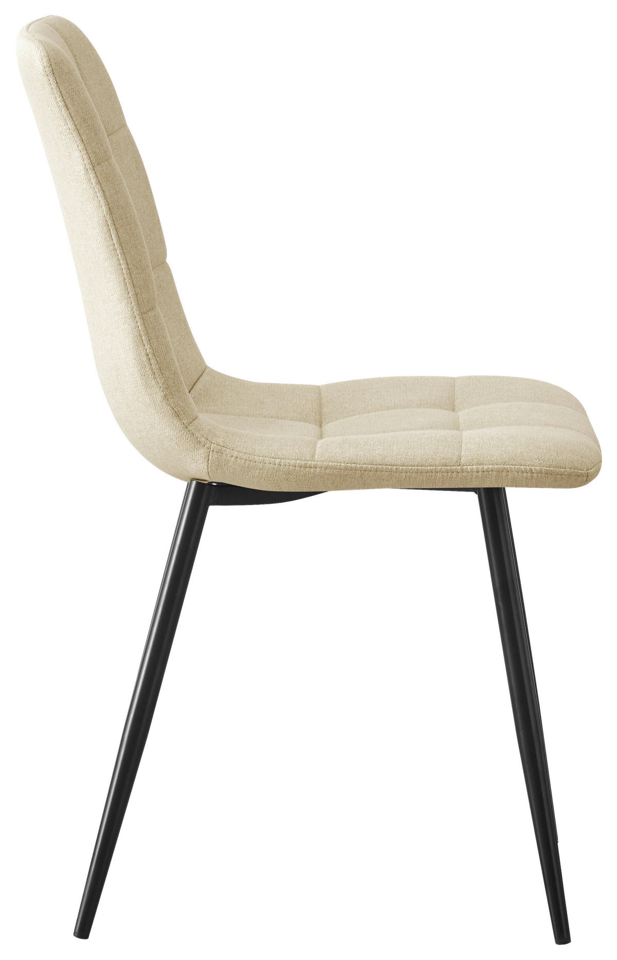 STUHL  in Eisen Webstoff Holz, Metall, Textil  - Beige/Schwarz, MODERN, Holz/Textil (45/86/55cm) - Livetastic
