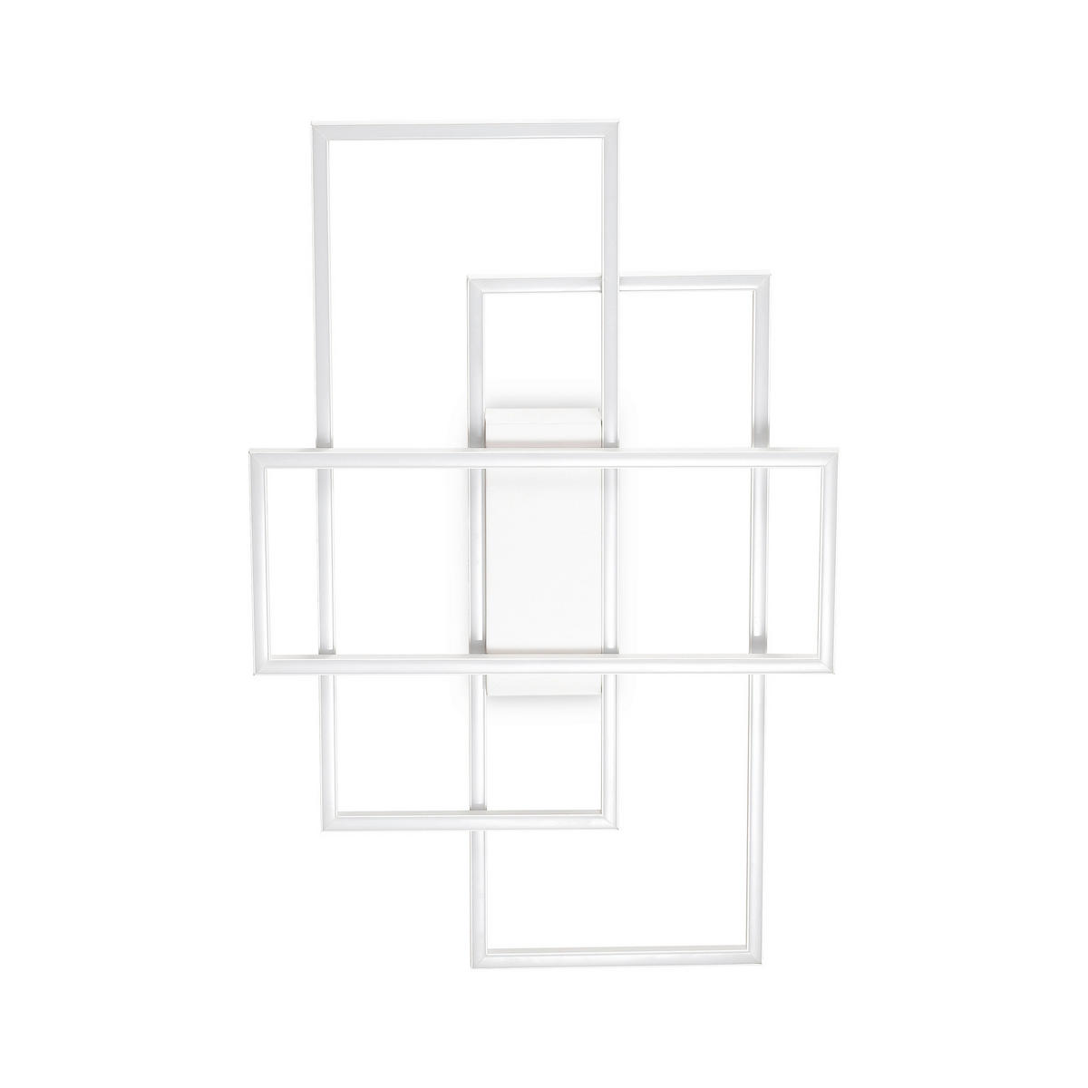 LED-DECKENLEUCHTE Frame Rettangolo Bianco 62,5/41/6 cm   - Weiß, Design, Kunststoff/Metall (62,5/41/6cm) - Ideal Lux