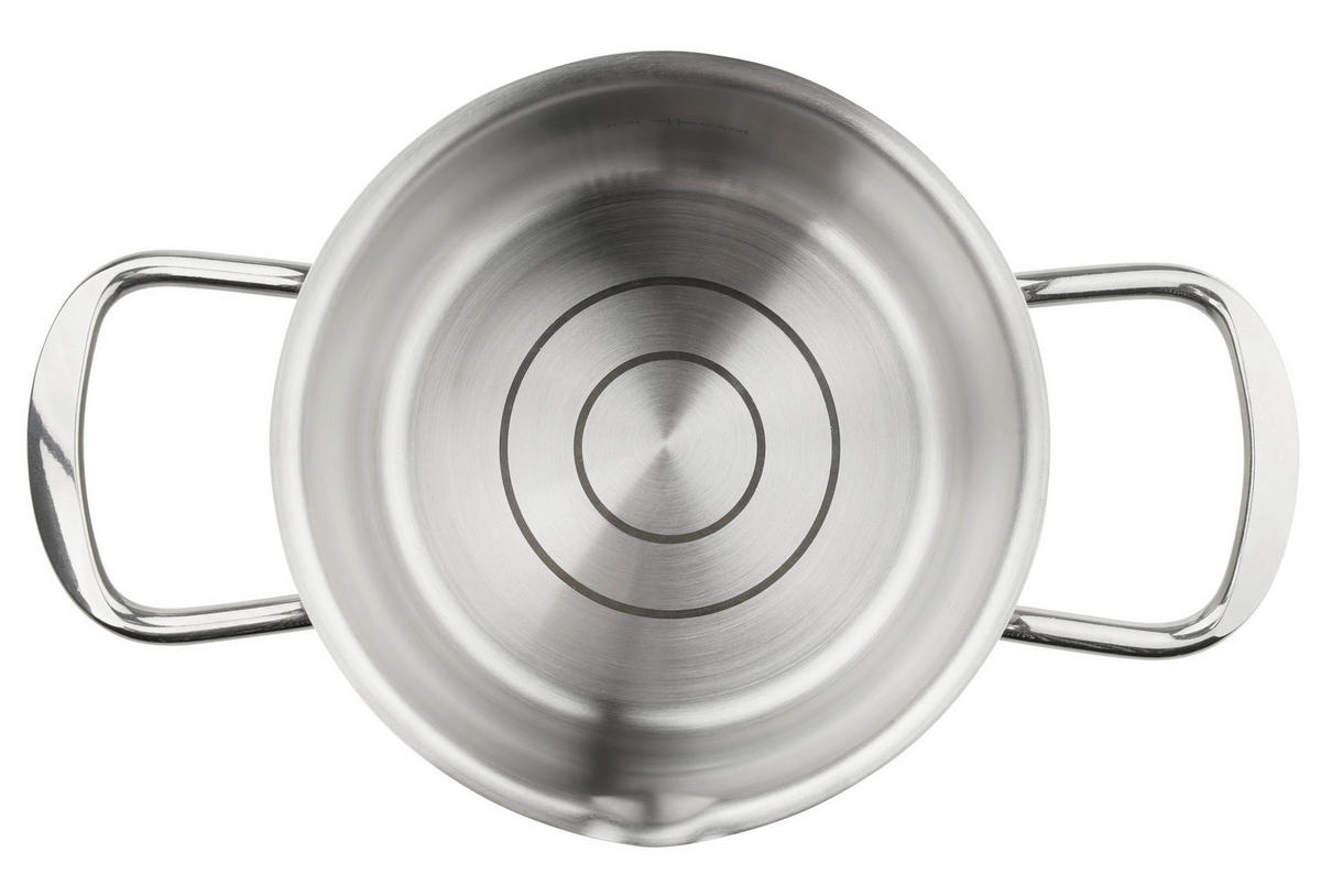 Oală Pentru Carne 0,5 L  - culoare inox, Design, sticlă/metal (14cm) - Chefkoch+Fackelmann
