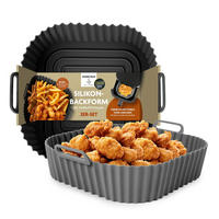 BACKFORMENSET KitchBo  - Schwarz/Grau, Basics, Kunststoff (20/22,5/6.3cm)