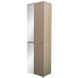 GARDEROBENSCHRANK  in 55/192/38 cm  - Taupe/Eichefarben, Design, Glas/Holzwerkstoff (55/192/38cm) - Voleo