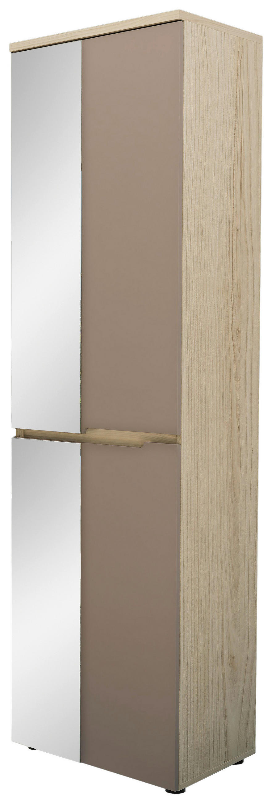 PREDSIEŇOVÁ SKRIŇA, 55/192/38 cm - čierna/farba duba, Design, kompozitné drevo (55/192/38cm) - Voleo