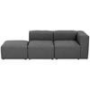 OTTOMANE LENA Anthrazit  - Anthrazit, Design, Kunststoff/Textil (250/73/100cm) - Max Winzer