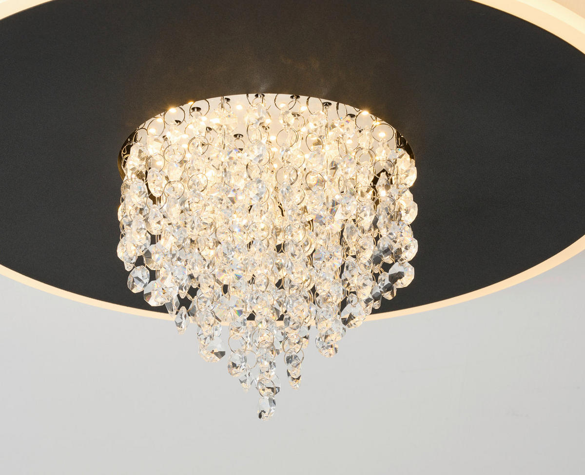 DECKENLEUCHTE Deluge 31,5/15/31,5 cm  - Schwarz, Design, Kunststoff/Metall (31,5/15/31,5cm)