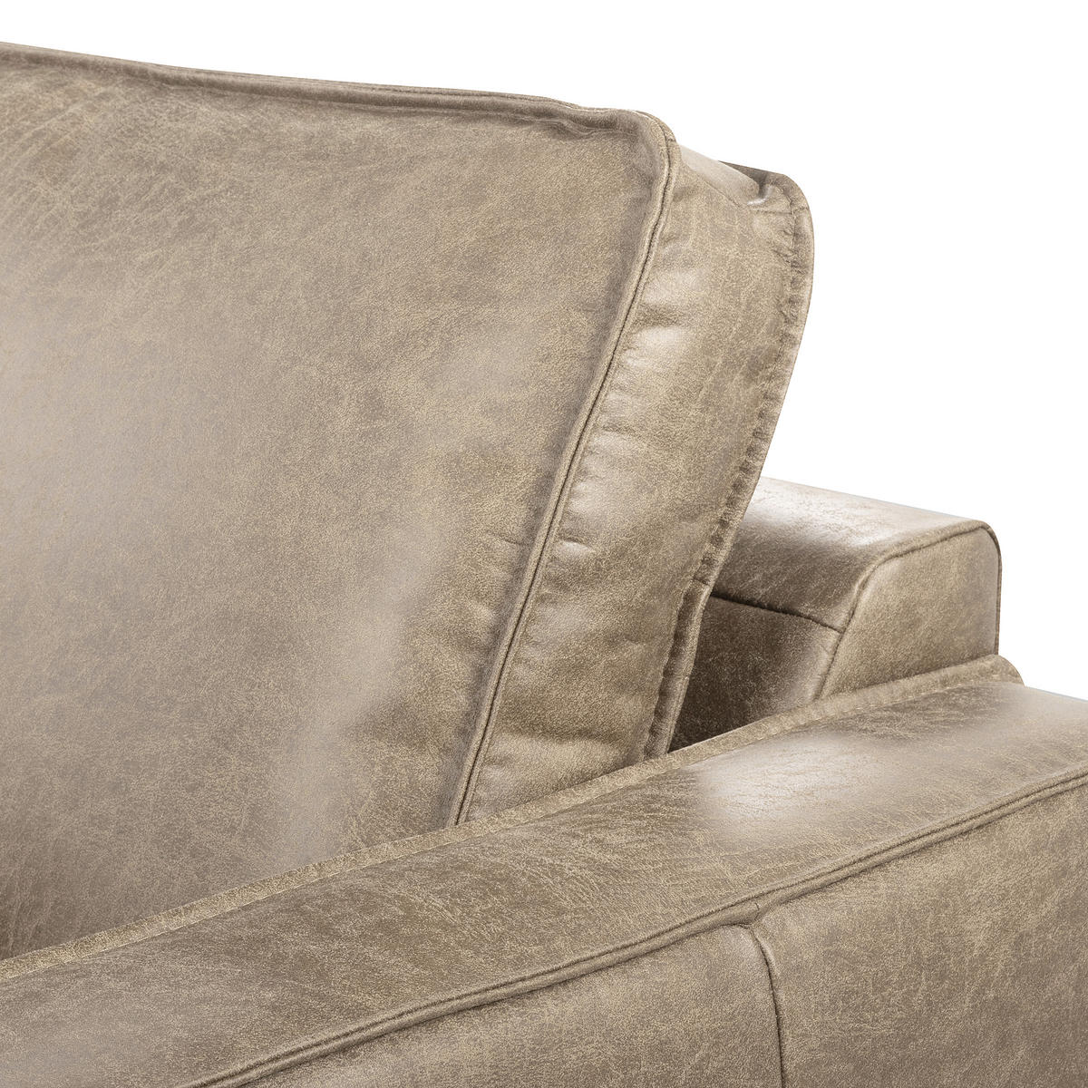 ECKSOFA Hellgrau Echtleder Lederlook Bettkasten, Schlaffunktion, Rücken echt  - Hellgrau/Schwarz, Design, Leder/Textil (166/238cm) - Livetastic