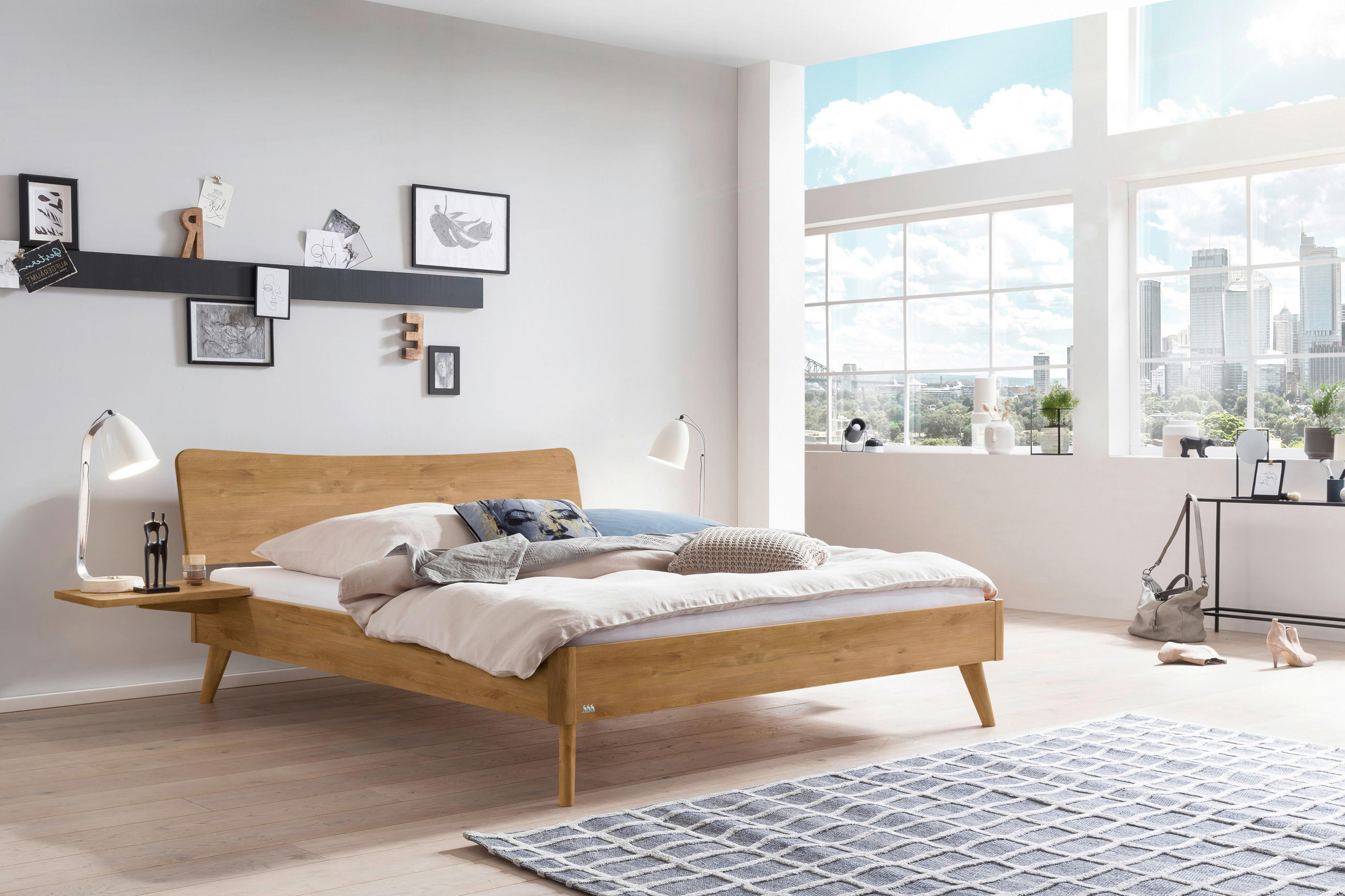 BETT 180/200 cm  in Wildeiche  - Wildeiche, Design, Holz (180/200cm) - Hasena